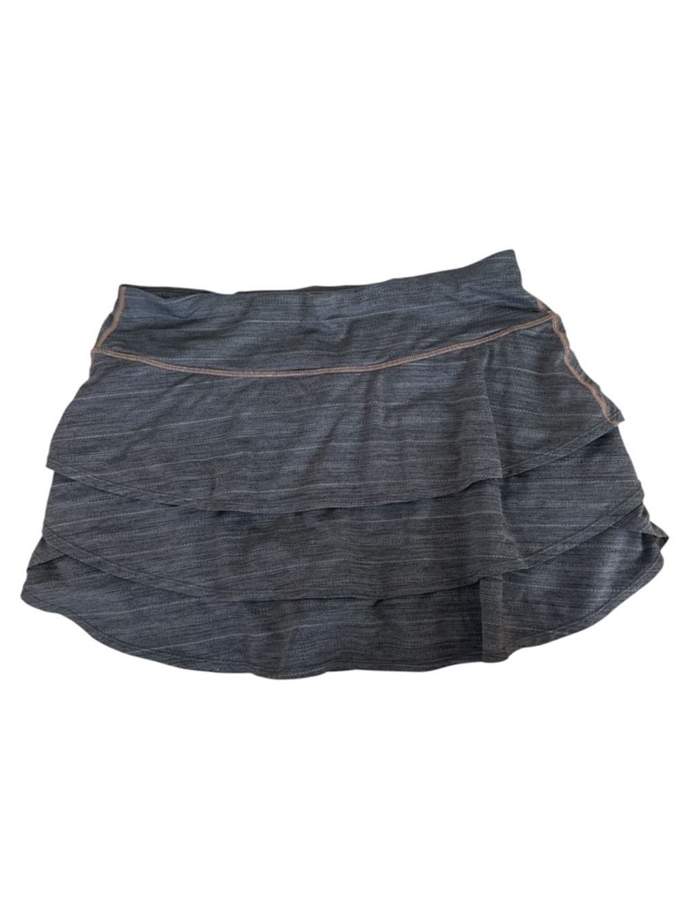 Athleta Swagger Tiered Ruffle Gray Athletic Skirt Skort Pickleball Golf Running